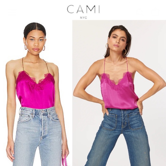 Cami NYC Tops - CAMI NYC Racer Charmeuse Cami in Magneta sz L 175$